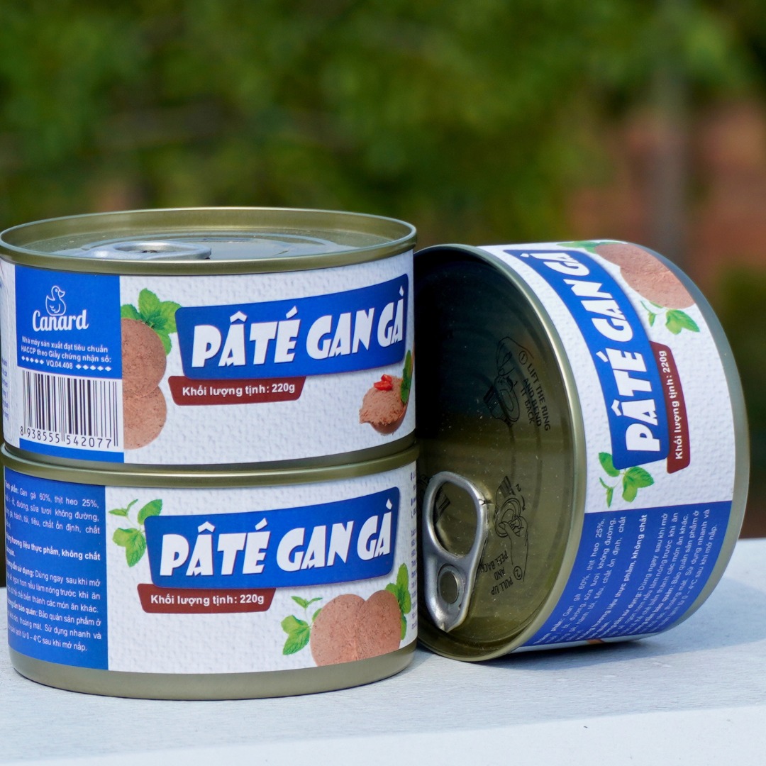 Combo 3 lon Pâté Gan Gà Canard 220g – Mềm mịn, thơm béo chuẩn Pháp